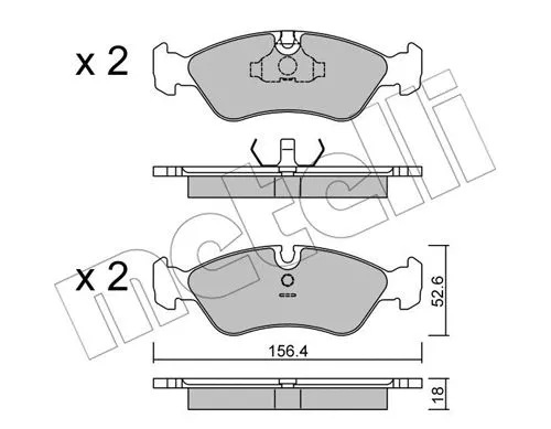 Brake Pad Set, disc brake (22-0117-0)