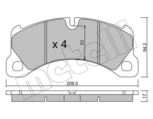 Brake Pad Set, disc brake (22-0956-0)