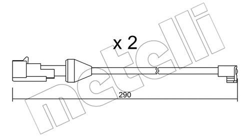 Warning Contact, brake pad wear (SU.204K)