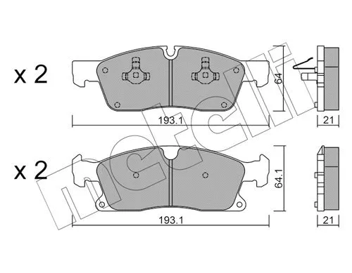 Brake Pad Set, disc brake (22-0927-4)