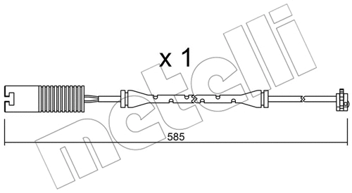 Warning Contact, brake pad wear (SU.250)