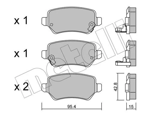Brake Pad Set, disc brake (22-0542-0)