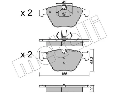 Brake Pad Set, disc brake (22-0558-9)