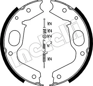 Brake Shoe Set, parking brake (53-0264K)