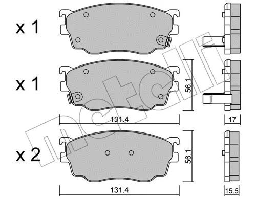 Brake Pad Set, disc brake (22-0301-0)