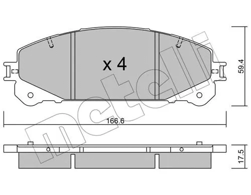 Brake Pad Set, disc brake (22-0938-0)
