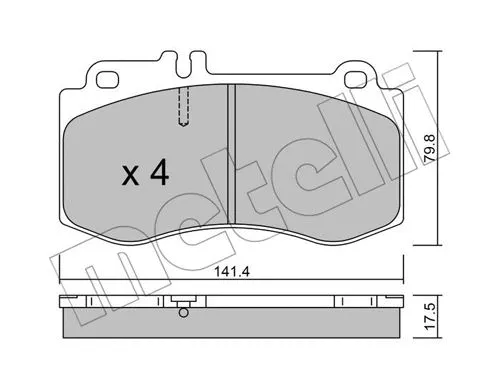 Brake Pad Set, disc brake (22-0827-0)
