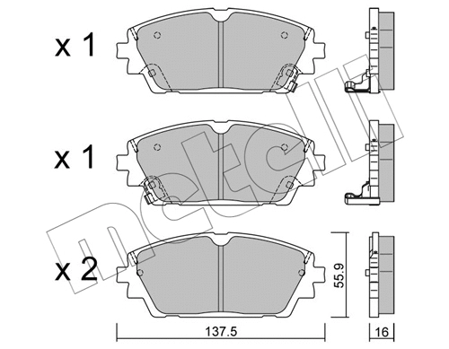 Brake Pad Set, disc brake (22-1237-0)