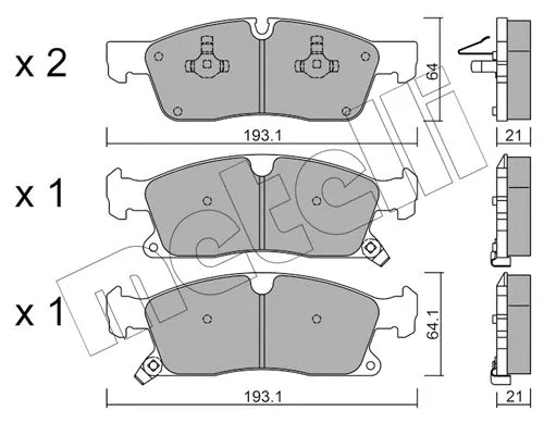 Brake Pad Set, disc brake (22-0927-2)