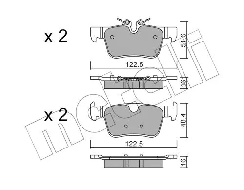 Brake Pad Set, disc brake (22-1121-0)