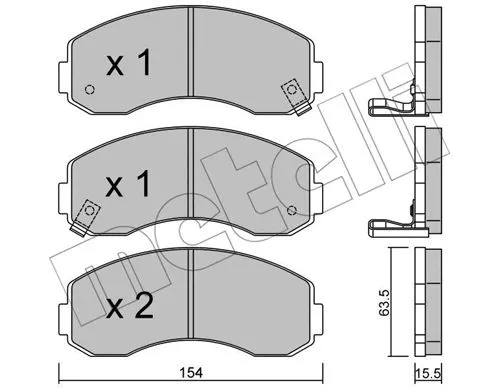 Brake Pad Set, disc brake (22-0377-0)