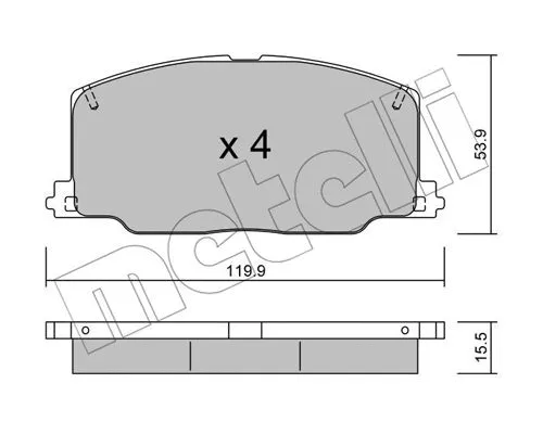Brake Pad Set, disc brake (22-0067-0)