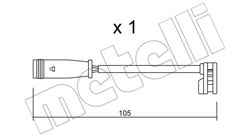 Warning Contact, brake pad wear (SU.313)