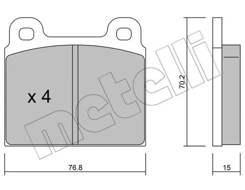 Brake Pad Set, disc brake (22-0078-1)