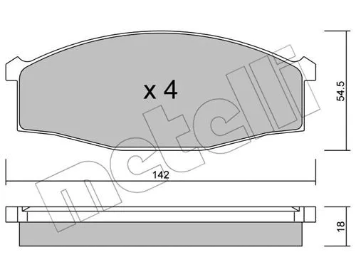 Brake Pad Set, disc brake (22-0497-0)