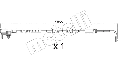 Warning Contact, brake pad wear (SU.391)