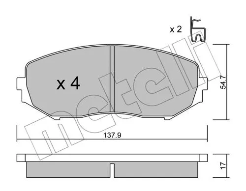 Brake Pad Set, disc brake (22-0766-0)