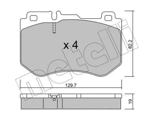 Brake Pad Set, disc brake (22-1018-0)