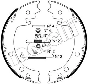 Brake Shoe Set, parking brake (53-0519K)