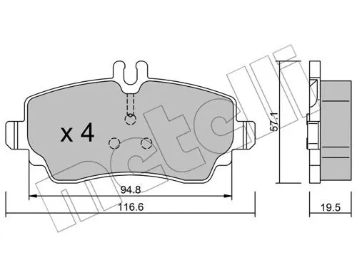 Brake Pad Set, disc brake (22-0310-1)