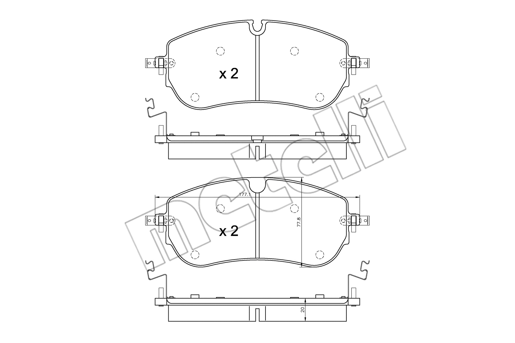 Brake Pad Set, disc brake (22-1342-0)