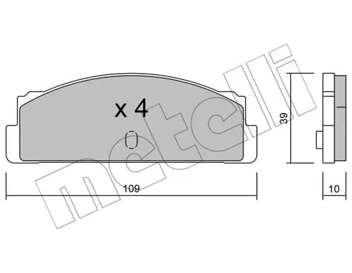 Brake Pad Set, disc brake (22-0086-0)
