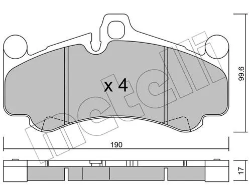 Brake Pad Set, disc brake (22-1004-0)