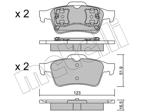 Brake Pad Set, disc brake (22-0337-0)