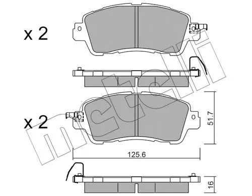 Brake Pad Set, disc brake (22-1085-0)