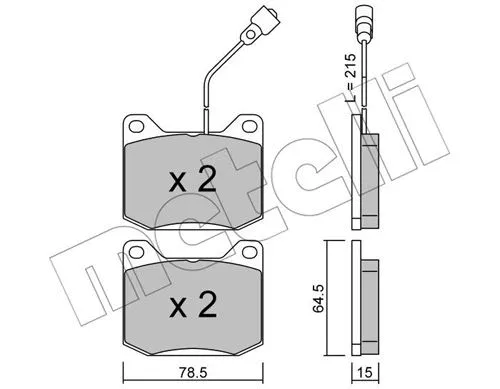 Brake Pad Set, disc brake (22-0080-1)