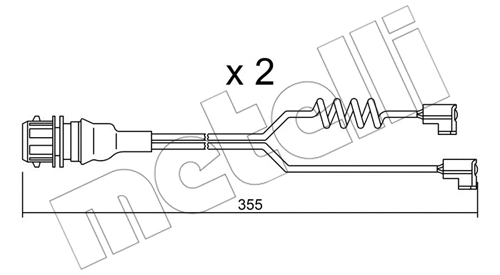 Warning Contact, brake pad wear (SU.181K)