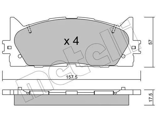 Brake Pad Set, disc brake (22-0882-0)