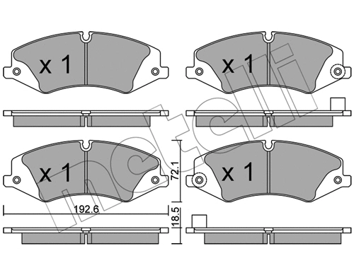 Brake Pad Set, disc brake (22-0836-6)