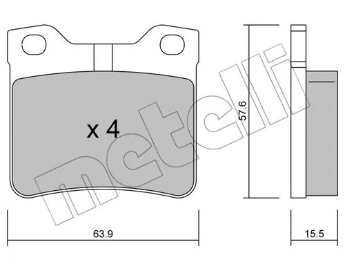 Brake Pad Set, disc brake (22-0192-1)