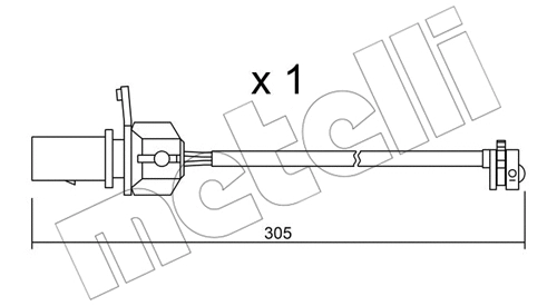 Warning Contact, brake pad wear (SU.248)