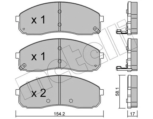 Brake Pad Set, disc brake (22-0631-0)
