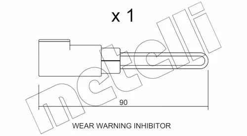 Warning Contact, brake pad wear (SU.258)