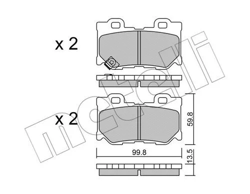 Brake Pad Set, disc brake (22-1030-0)