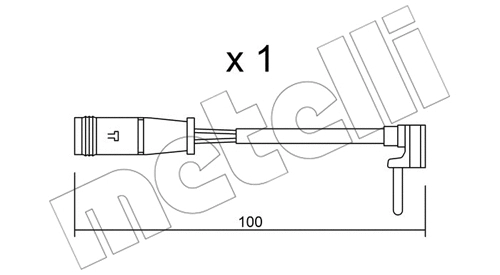 Warning Contact, brake pad wear (SU.330)