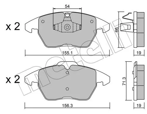 Brake Pad Set, disc brake (22-0548-1)