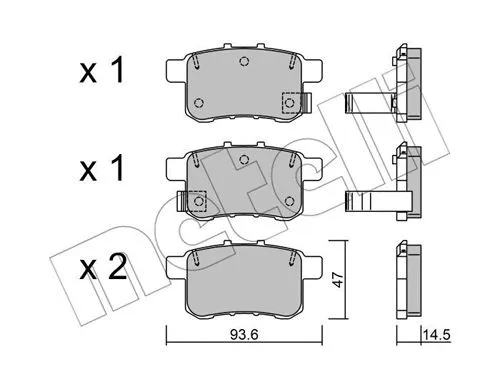 Brake Pad Set, disc brake (22-0868-0)