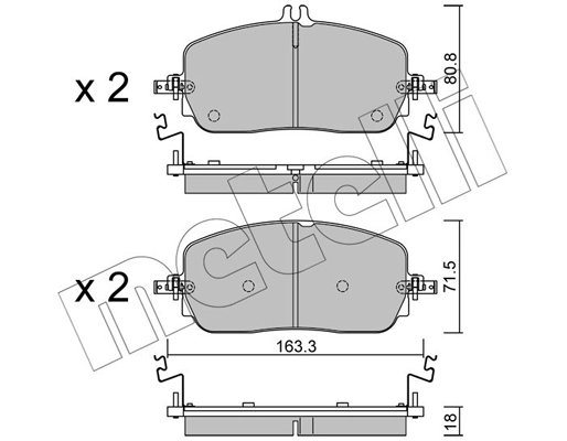 Brake Pad Set, disc brake (22-1357-0)