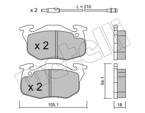 Brake Pad Set, disc brake (22-0037-0)