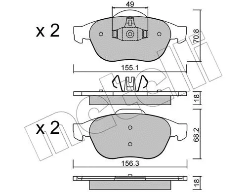 Brake Pad Set, disc brake (22-0336-2)