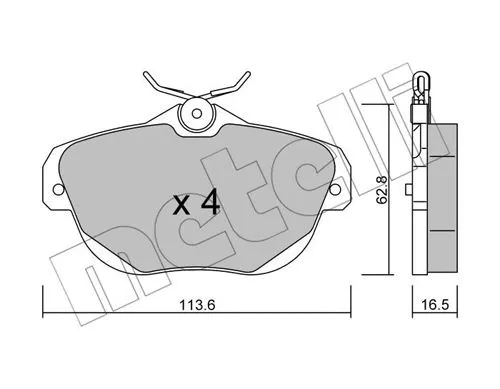 Brake Pad Set, disc brake (22-0856-0)