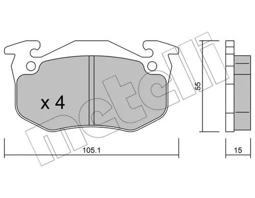 Brake Pad Set, disc brake (22-0036-5)