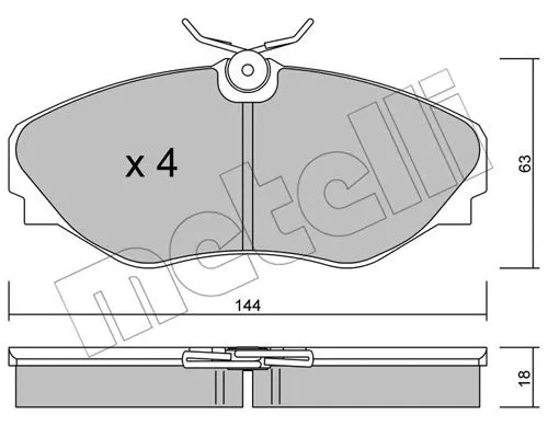 Brake Pad Set, disc brake (22-0338-0)