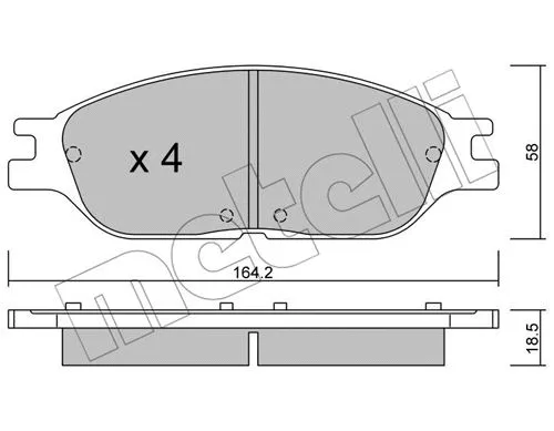Brake Pad Set, disc brake (22-0682-0)