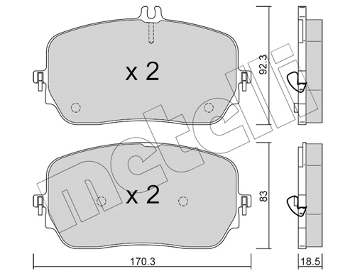 Brake Pad Set, disc brake (22-1272-0)