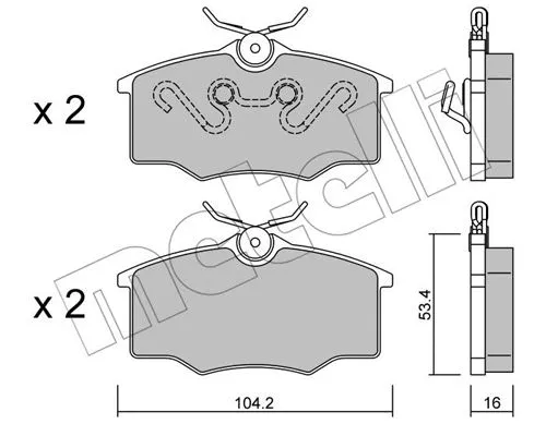 Brake Pad Set, disc brake (22-0537-0)